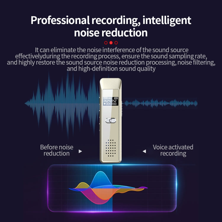 JNN Q7 Mini Portable Voice Recorder with OLED Screen, Memory:16GB(Gold) - Recording Pen by JNN | Online Shopping South Africa | PMC TechLife | Buy Now Pay Later Mobicred
