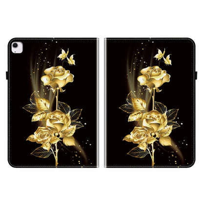 For iPad Air 11 2024 Crystal Texture Painted Leather Smart Tablet Case(Gold Butterfly Rose) - iPad Air 11 2024 Cases by PMC Jewellery | Online Shopping South Africa | PMC Jewellery | Buy Now Pay Later Mobicred