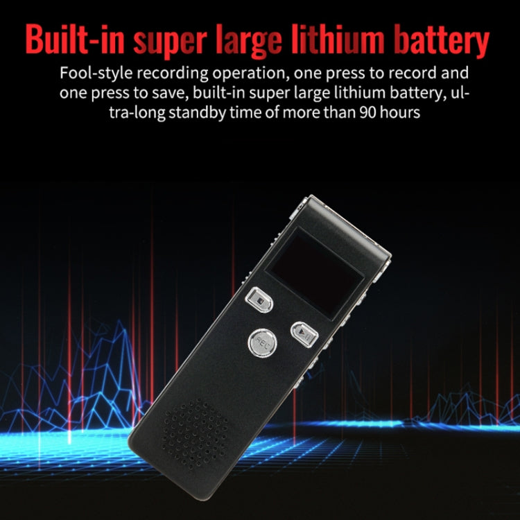 JNN X18 Mini Smart HD Noise Cancelling Voice Recorder, Memory:8GB(Black) - Recording Pen by JNN | Online Shopping South Africa | PMC TechLife | Buy Now Pay Later Mobicred