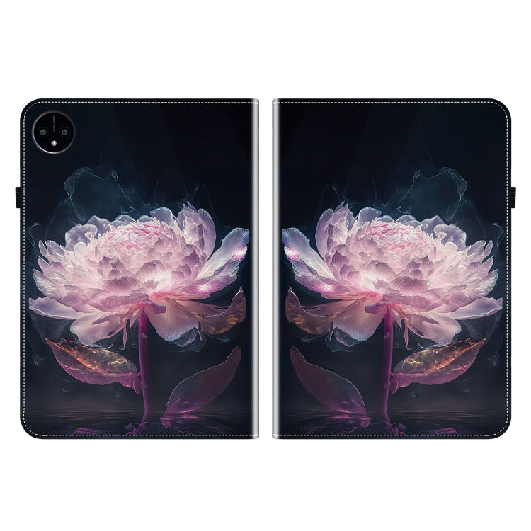 For Huawei MatePad Pro 11 2022 Crystal Texture Painted Leather Smart Tablet Case(Purple Peony) - Huawei by PMC TechLife | Online Shopping South Africa | PMC TechLife | Buy Now Pay Later Mobicred