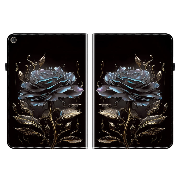 For Huawei MatePad T 10s / Enjoy Tablet 2 Crystal Texture Painted Leather Smart Tablet Case(Black Rose) - Huawei by PMC TechLife | Online Shopping South Africa | PMC TechLife | Buy Now Pay Later Mobicred