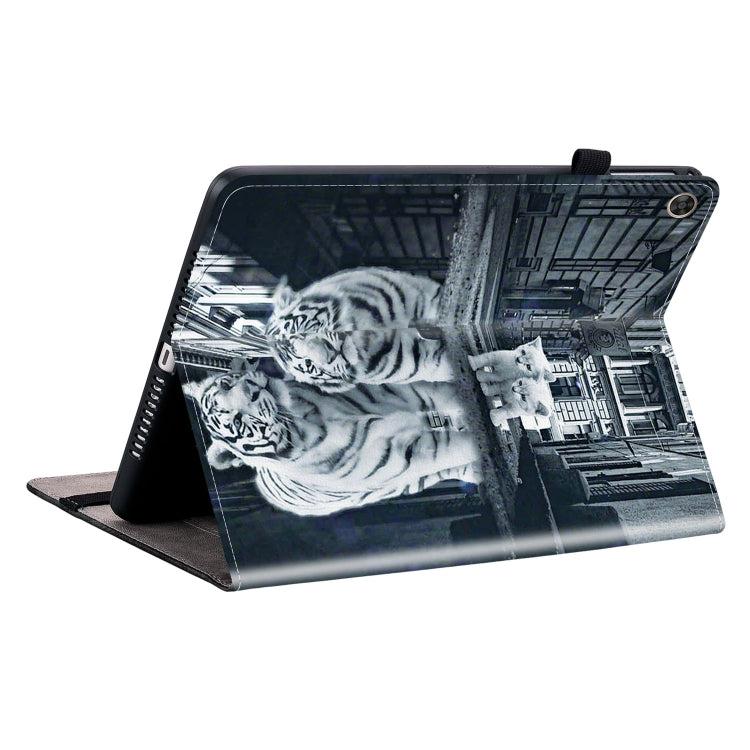 For Huawei MatePad T 10s / Enjoy Tablet 2 Crystal Texture Painted Leather Smart Tablet Case(Cat Reflection Tiger) - Huawei by PMC TechLife | Online Shopping South Africa | PMC TechLife | Buy Now Pay Later Mobicred