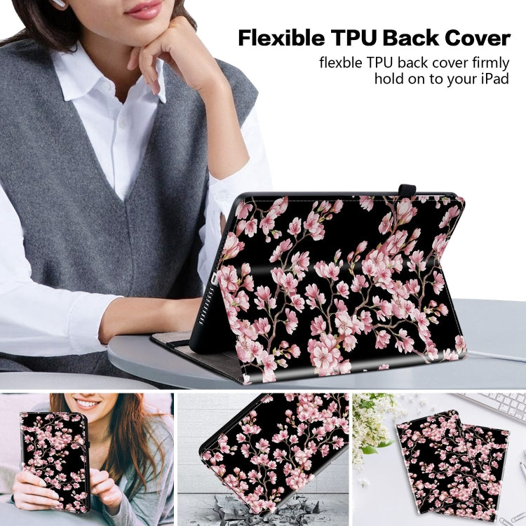 For Realme Pad X Crystal Texture Painted Leather Tablet Case(Plum Bossom) - Realme by PMC TechLife | Online Shopping South Africa | PMC TechLife | Buy Now Pay Later Mobicred