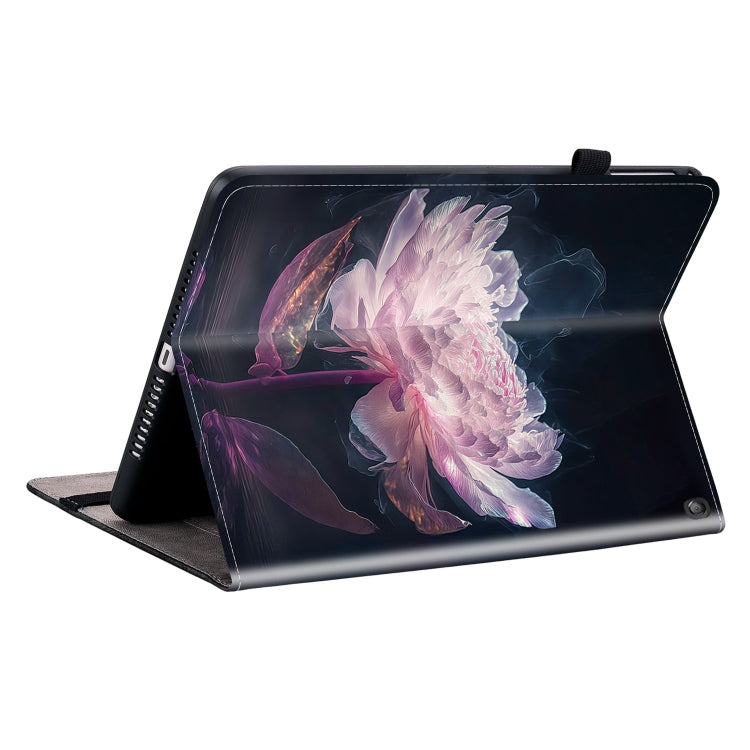 For Amazon Fire HD 10 2019/2017 Crystal Texture Painted Leather Smart Tablet Case(Purple Peony) - Amazon by PMC TechLife | Online Shopping South Africa | PMC TechLife | Buy Now Pay Later Mobicred