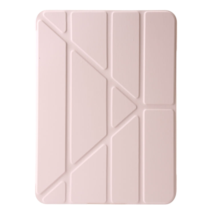 For iPad Air 13 2024 TPU Deformation Flip Leather Tablet Case with Holder(Light Pink) - iPad Air 13 2024 Cases by PMC Jewellery | Online Shopping South Africa | PMC Jewellery | Buy Now Pay Later Mobicred