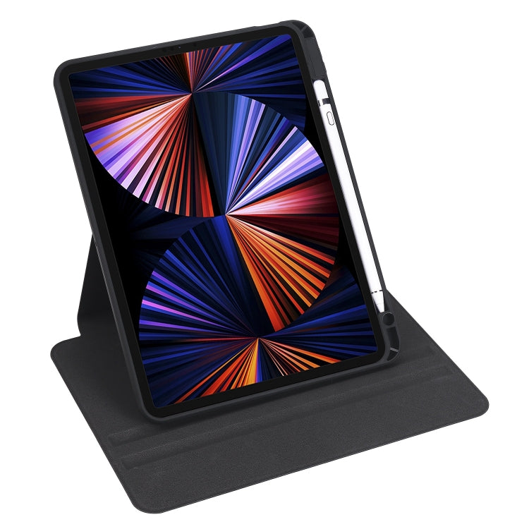 For iPad Pro 13 2024 Acrylic 360 Degree Rotation Holder Leather Tablet Case(Black) - iPad Pro 13 2024 Cases by PMC Jewellery | Online Shopping South Africa | PMC Jewellery | Buy Now Pay Later Mobicred