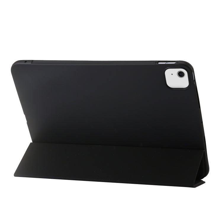 For iPad Air 11 2024 Three-fold Holder Flip Tablet Leather Case(Black) - iPad Air 11 2024 Cases by PMC Jewellery | Online Shopping South Africa | PMC Jewellery | Buy Now Pay Later Mobicred