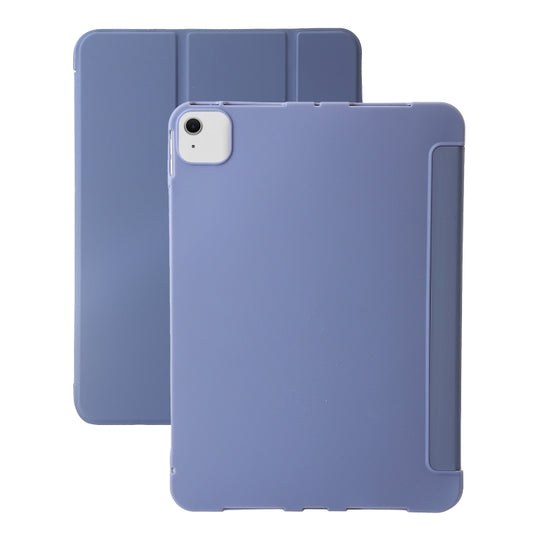 For iPad Air 11 2024 Three-fold Holder Flip Tablet Leather Case(Purple) - iPad Air 11 2024 Cases by PMC Jewellery | Online Shopping South Africa | PMC Jewellery | Buy Now Pay Later Mobicred