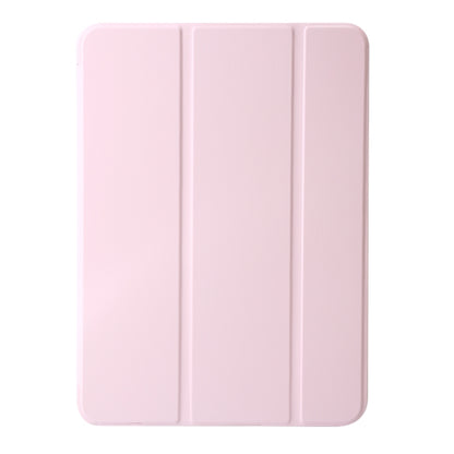 For iPad Pro 11 2024 Three-fold Holder Flip Tablet Leather Case(Light Pink) - iPad Pro 11 2024 Cases by PMC Jewellery | Online Shopping South Africa | PMC Jewellery | Buy Now Pay Later Mobicred