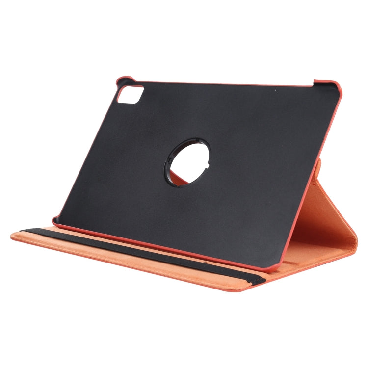 For iPad Pro 13 2024 360 Degree Rotation Litchi Texture Leather Tablet Case with Holder(Orange) - iPad Pro 13 2024 Cases by PMC TechLife | Online Shopping South Africa | PMC TechLife | Buy Now Pay Later Mobicred