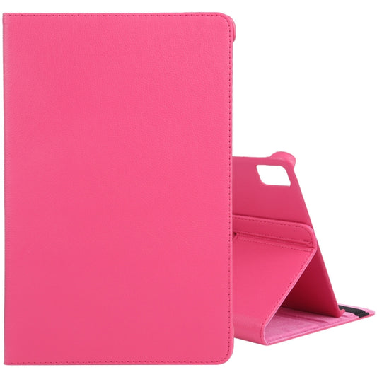 For iPad Pro 13 2024 360 Degree Rotation Litchi Texture Leather Tablet Case with Holder(Rose Red) - iPad Pro 13 2024 Cases by PMC Jewellery | Online Shopping South Africa | PMC Jewellery | Buy Now Pay Later Mobicred