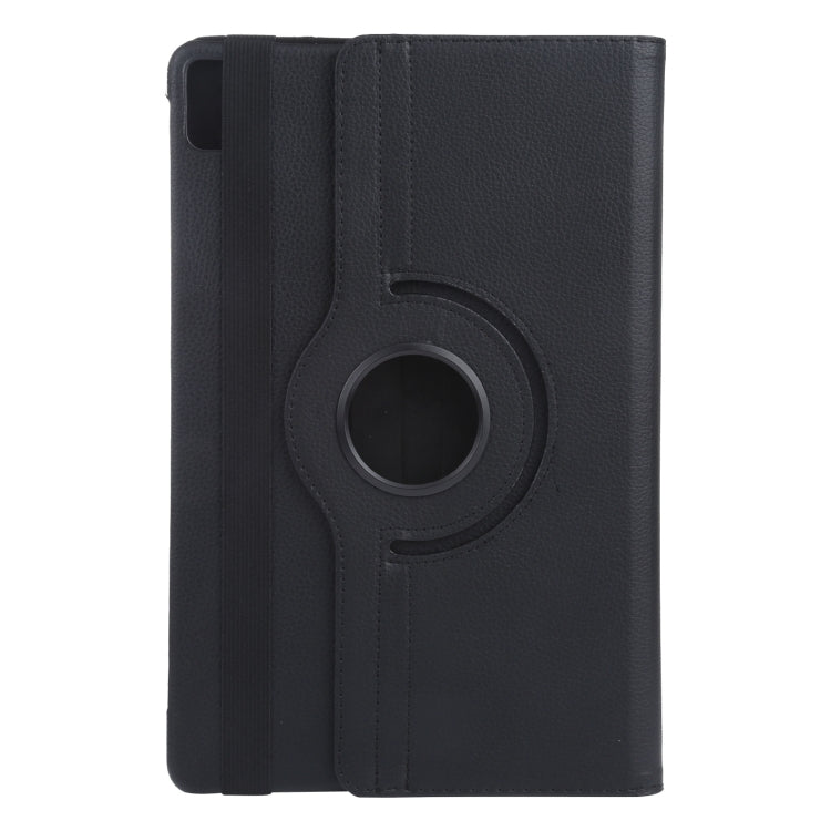 For iPad Pro 11 2024 360 Degree Rotation Litchi Texture Leather Tablet Case with Holder(Black) - iPad Pro 11 2024 Cases by PMC TechLife | Online Shopping South Africa | PMC TechLife | Buy Now Pay Later Mobicred