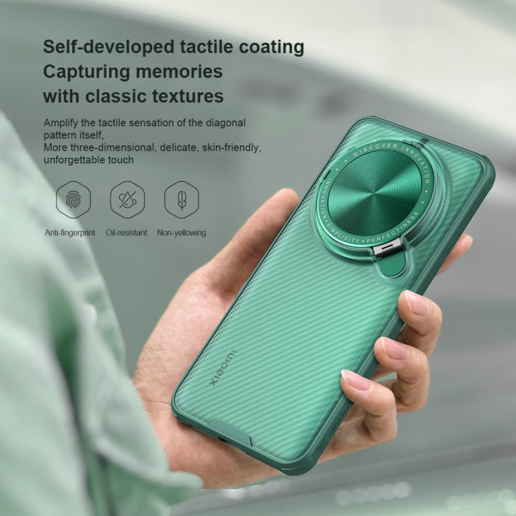 For Xiaomi 14 Ultra NILLKIN CamShield Prop Clear Version PC Phone Case(Green) - 14 Ultra Cases by NILLKIN | Online Shopping South Africa | PMC TechLife | Buy Now Pay Later Mobicred