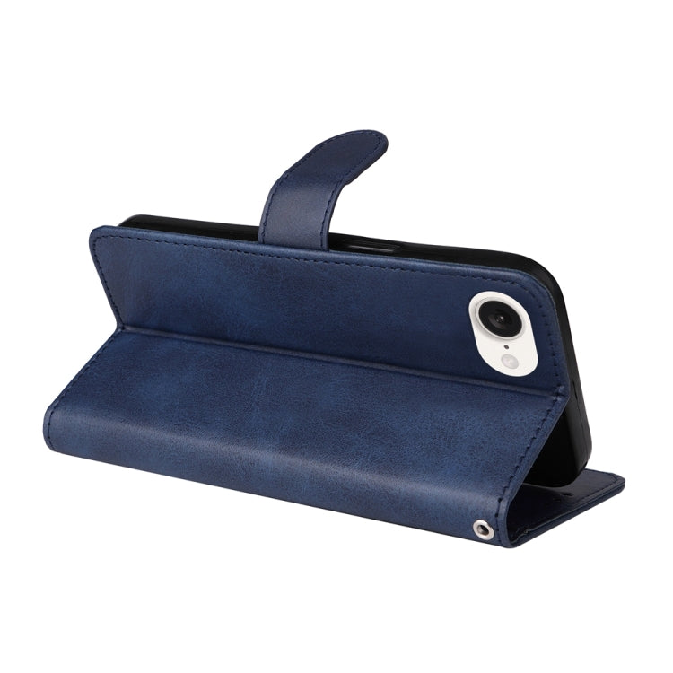 For iPhone 16e Classic Calf Texture Flip Leather Phone Case(Blue) - iPhone 16e Cases by PMC TechLife | Online Shopping South Africa | PMC TechLife | Buy Now Pay Later Mobicred