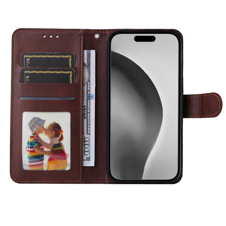 For iPhone 16 Pro Max Classic Calf Texture Flip Leather Phone Case(Brown) - iPhone 16 Pro Max Cases by PMC Jewellery | Online Shopping South Africa | PMC Jewellery | Buy Now Pay Later Mobicred