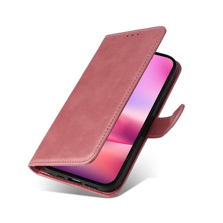 For iPhone 16 Classic Calf Texture Flip Leather Phone Case(Rose Gold) - iPhone 16 Cases by PMC Jewellery | Online Shopping South Africa | PMC Jewellery | Buy Now Pay Later Mobicred