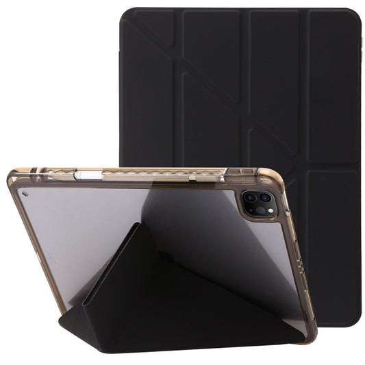 For iPad Pro 13 2024 Clear Acrylic Deformation Leather Tablet Case(Black) - iPad Pro 13 2024 Cases by PMC Jewellery | Online Shopping South Africa | PMC Jewellery | Buy Now Pay Later Mobicred