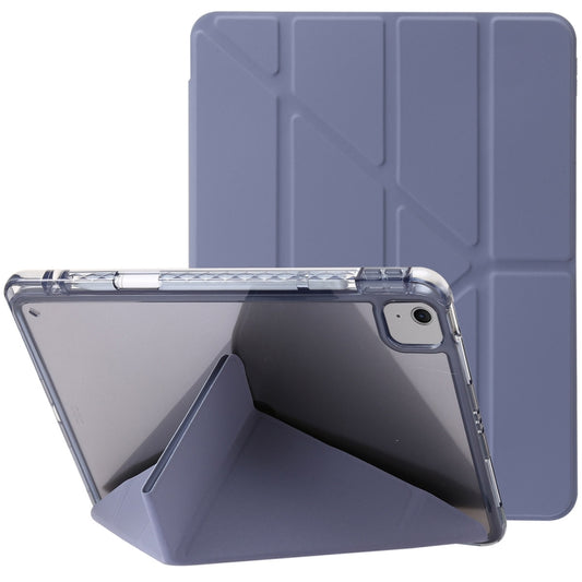 For iPad Air 13 2025 / 2024 Clear Acrylic Deformation Leather Tablet Case(Lavender Purple) - iPad Air 13 2025 / 2024 Cases by PMC Jewellery | Online Shopping South Africa | PMC Jewellery | Buy Now Pay Later Mobicred