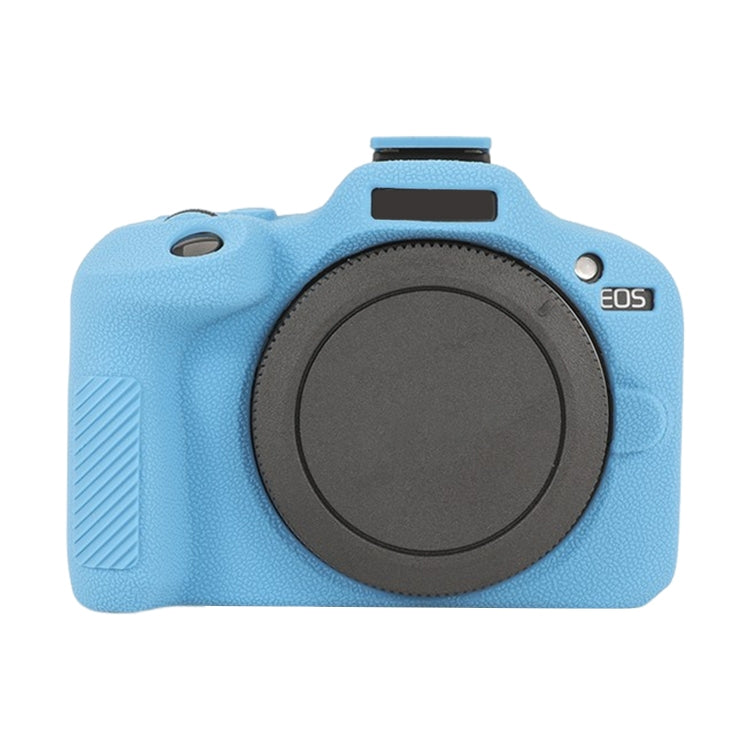 For Canon EOS R100 Litchi Texture Soft Silicone Protective Case(Blue) - Protective Case by PMC TechLife | Online Shopping South Africa | PMC TechLife | Buy Now Pay Later Mobicred