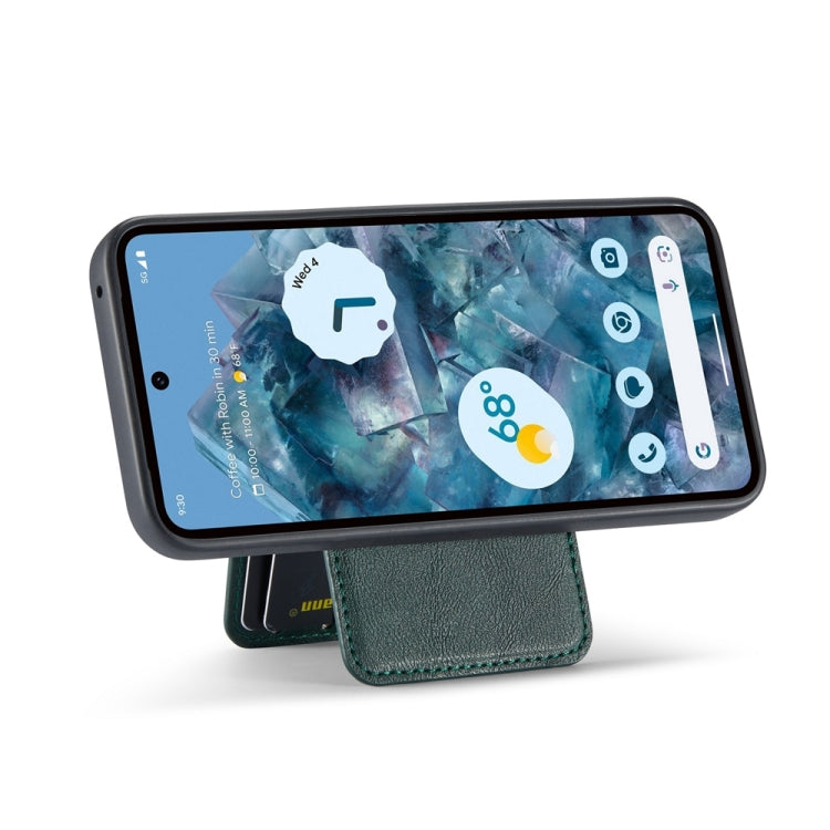 For Google Pixel 9 Fierre Shann Oil Wax Cow Leather Magnetic Card Holder Phone Case(Green) - Google Cases by FIERRE SHANN | Online Shopping South Africa | PMC Jewellery | Buy Now Pay Later Mobicred