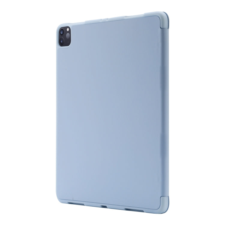 For iPad Air 13 2024 Skin Feel Tri-fold Leather Tablet Case with Pen Slot(Light Blue) - iPad Air 13 2024 Cases by PMC Jewellery | Online Shopping South Africa | PMC Jewellery | Buy Now Pay Later Mobicred