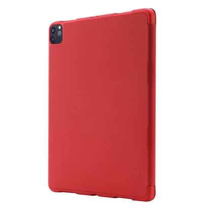 For iPad Air 13 2024 Skin Feel Tri-fold Leather Tablet Case with Pen Slot(Red) - iPad Air 13 2024 Cases by PMC Jewellery | Online Shopping South Africa | PMC Jewellery | Buy Now Pay Later Mobicred