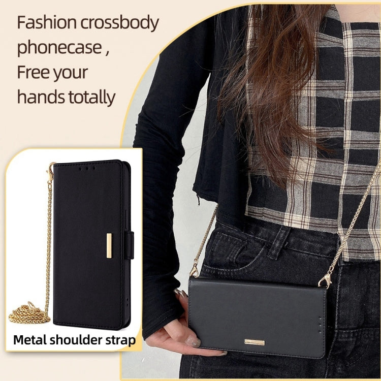 For Honor Magic6 Pro Crossbody Chain Leather Phone Case(Black) - Honor Cases by PMC Jewellery | Online Shopping South Africa | PMC Jewellery | Buy Now Pay Later Mobicred