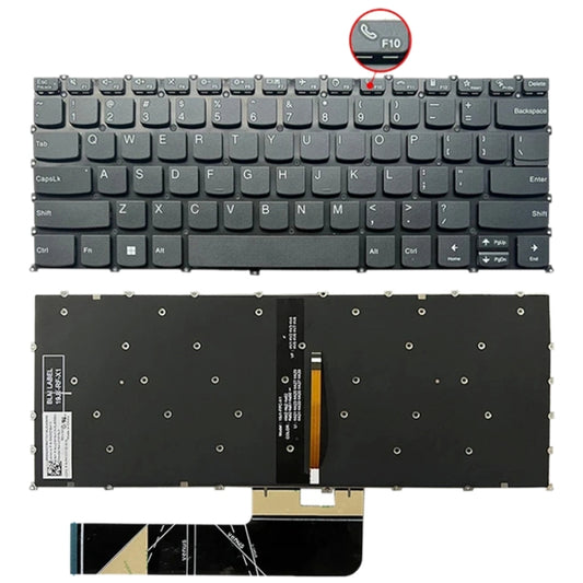 For Lenovo IdeaPad 5 / Yoga Slim 7 Pro US Version Laptop Backlight Keyboard, F10 Key with Phone Icon(Black) - Lenovo Spare Parts by PMC Jewellery | Online Shopping South Africa | PMC Jewellery | Buy Now Pay Later Mobicred