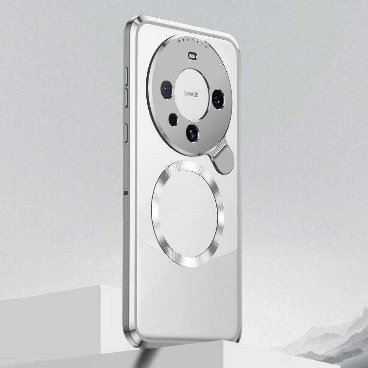 For Huawei Mate 60 Aromatherapy Holder Single-sided MagSafe Magnetic Phone Case(Silver) - Huawei Cases by PMC TechLife | Online Shopping South Africa | PMC TechLife | Buy Now Pay Later Mobicred