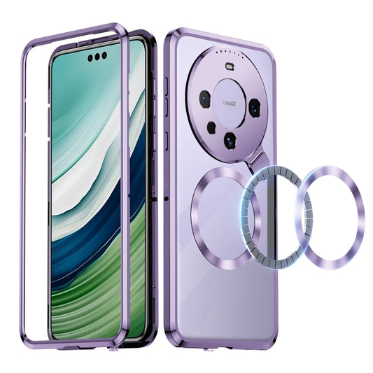 For Huawei Mate 60 Pro Aromatherapy Holder Single-sided MagSafe Magnetic Phone Case(Purple) - Huawei Cases by PMC Jewellery | Online Shopping South Africa | PMC Jewellery | Buy Now Pay Later Mobicred