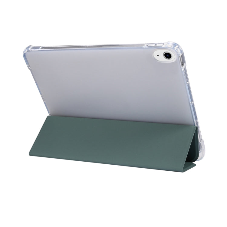 For iPad Air 11 2024 3-folding Electric Pressed Skin Texture Leather Tablet Case(Deep Green) - iPad Air 11 2024 Cases by PMC Jewellery | Online Shopping South Africa | PMC Jewellery | Buy Now Pay Later Mobicred