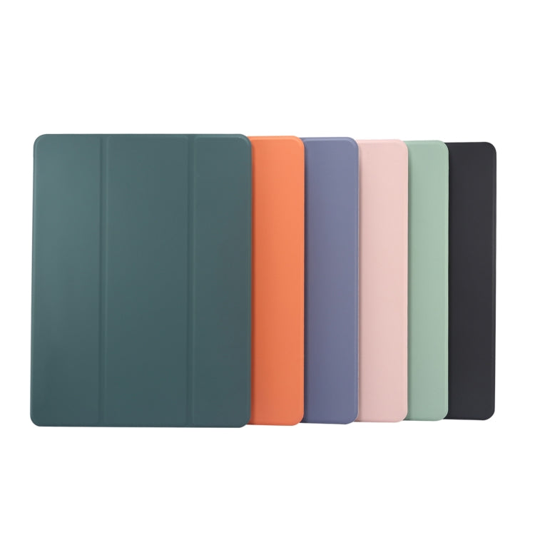 For iPad Pro 11 2024 3-folding Electric Pressed Skin Texture Leather Tablet Case(Black) - iPad Pro 11 2024 Cases by PMC TechLife | Online Shopping South Africa | PMC TechLife | Buy Now Pay Later Mobicred
