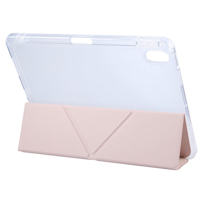 For iPad Pro 11 2024 GEBEI Deformation Leather Tablet Case(Pink) - iPad Pro 11 2024 Cases by GEBEI | Online Shopping South Africa | PMC Jewellery | Buy Now Pay Later Mobicred