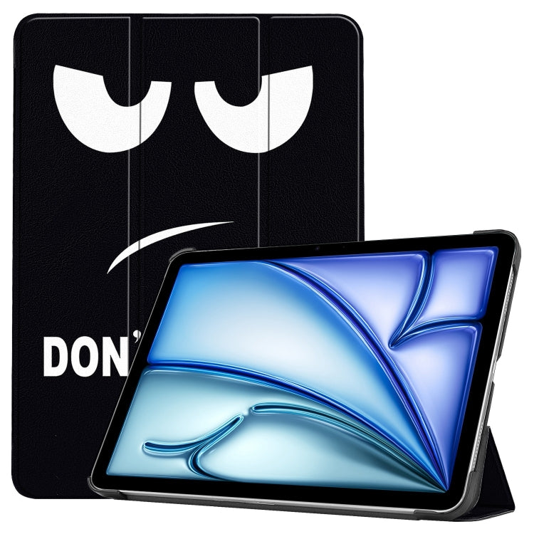 For iPad Air 13 2024 Custer Painted 3-Fold Holder Smart Leather Tablet Case(Big Eyes ME) - iPad Air 13 2024 Cases by PMC TechLife | Online Shopping South Africa | PMC TechLife | Buy Now Pay Later Mobicred