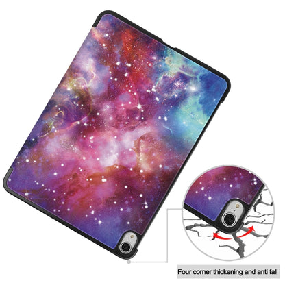 For iPad Air 13 2024 Custer Painted 3-Fold Holder Smart Leather Tablet Case(Milky Way Nebula) - iPad Air 13 2024 Cases by PMC Jewellery | Online Shopping South Africa | PMC Jewellery | Buy Now Pay Later Mobicred