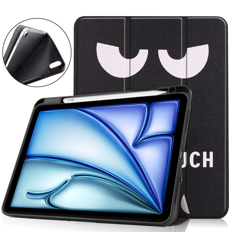 For iPad Air 11 2024 / 2025 Custer Painted 3-Fold Holder Smart Leather Tablet Case(Big Eye ME) - iPad Air 11 2025 / 2024 Cases by PMC TechLife | Online Shopping South Africa | PMC TechLife | Buy Now Pay Later Mobicred