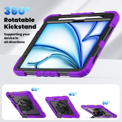 For iPad Air 11 2024 Silicone + PC Tablet Protective Case(Purple+Black) - iPad Air 11 2024 Cases by PMC Jewellery | Online Shopping South Africa | PMC Jewellery | Buy Now Pay Later Mobicred