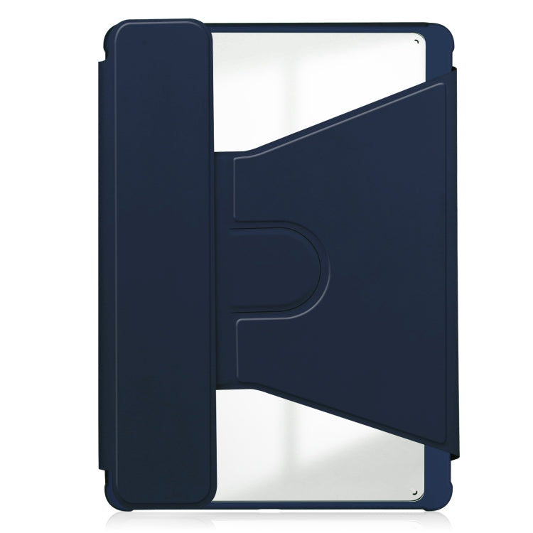 For iPad Pro 13 2024 Transparent Rotation Smart Leather Tablet Case with Keyboard(Dark Blue) - free shipping - PMC TechLife - Order now!