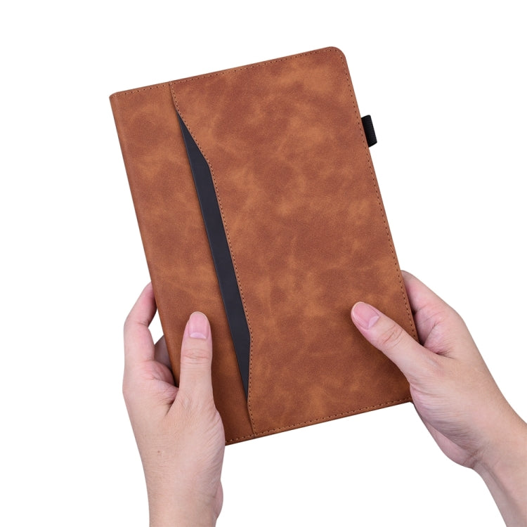 For iPad Pro 11 2024 Splicing Shockproof Leather Tablet Case(Brown) - iPad Pro 11 2024 Cases by PMC Jewellery | Online Shopping South Africa | PMC Jewellery | Buy Now Pay Later Mobicred