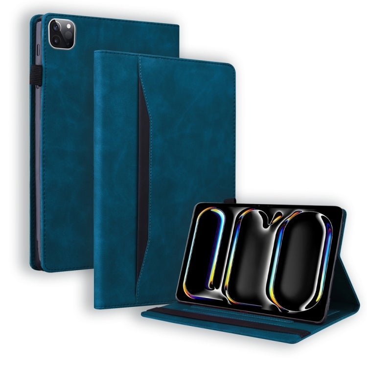 For iPad Pro 11 2024 Splicing Shockproof Leather Tablet Case(Blue) - iPad Pro 11 2024 Cases by PMC Jewellery | Online Shopping South Africa | PMC Jewellery | Buy Now Pay Later Mobicred