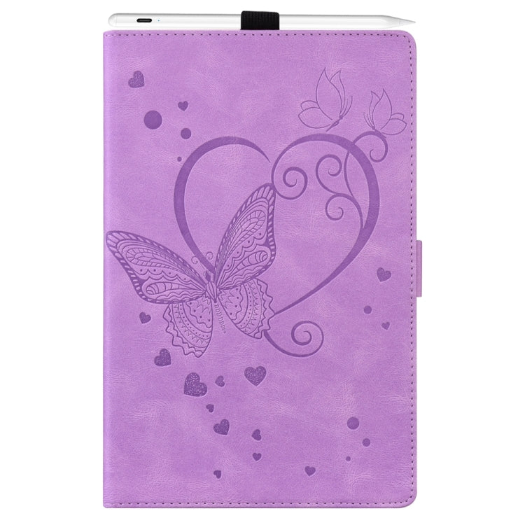 For iPad Pro 13 2024 Love Butterfly Embossed Leather Tablet Case(Purple) - iPad Pro 13 2024 Cases by PMC TechLife | Online Shopping South Africa | PMC TechLife | Buy Now Pay Later Mobicred