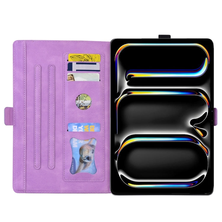 For iPad Pro 11 2024 Love Butterfly Embossed Leather Tablet Case(Purple) - iPad Pro 11 2024 Cases by PMC TechLife | Online Shopping South Africa | PMC TechLife | Buy Now Pay Later Mobicred