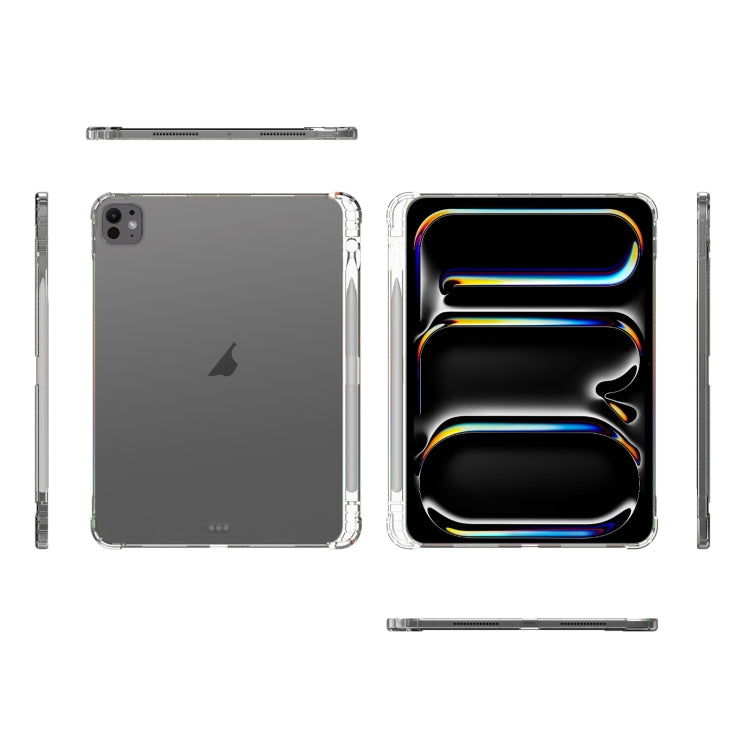 For iPad Pro 11 2024 Highly Transparent TPU Full Thicken Corners Shockproof Protective Case with Pen Slot(Transparent) - iPad Pro 11 2024 Cases by PMC Jewellery | Online Shopping South Africa | PMC Jewellery | Buy Now Pay Later Mobicred