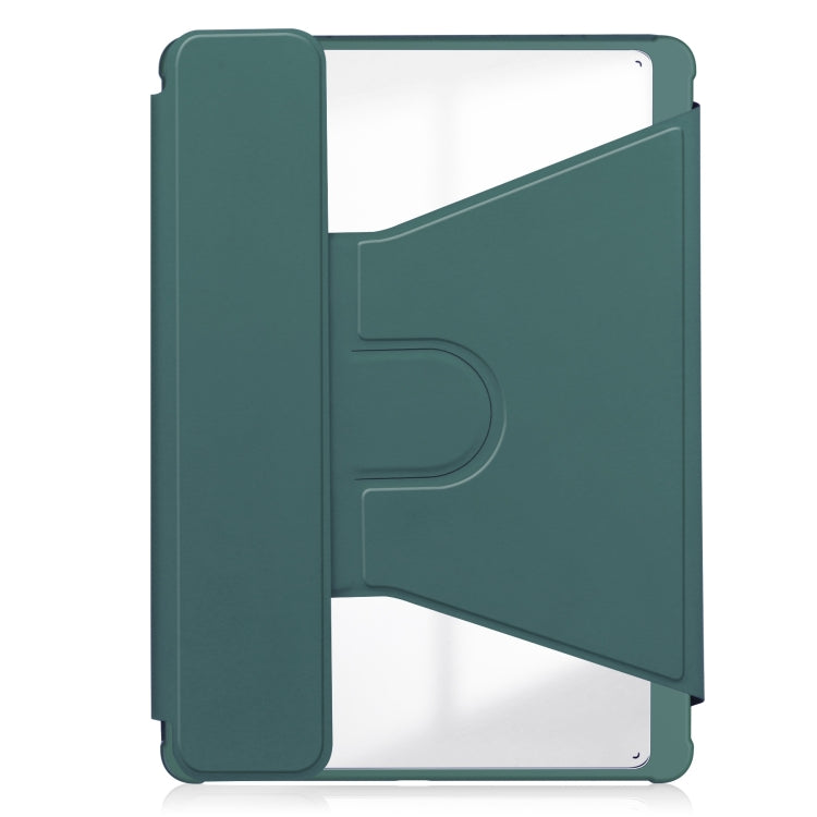For iPad Pro 13 2024 Transparent Rotation Smart Leather Tablet Case(Dark Green) - iPad Pro 13 2024 Cases by PMC TechLife | Online Shopping South Africa | PMC TechLife | Buy Now Pay Later Mobicred