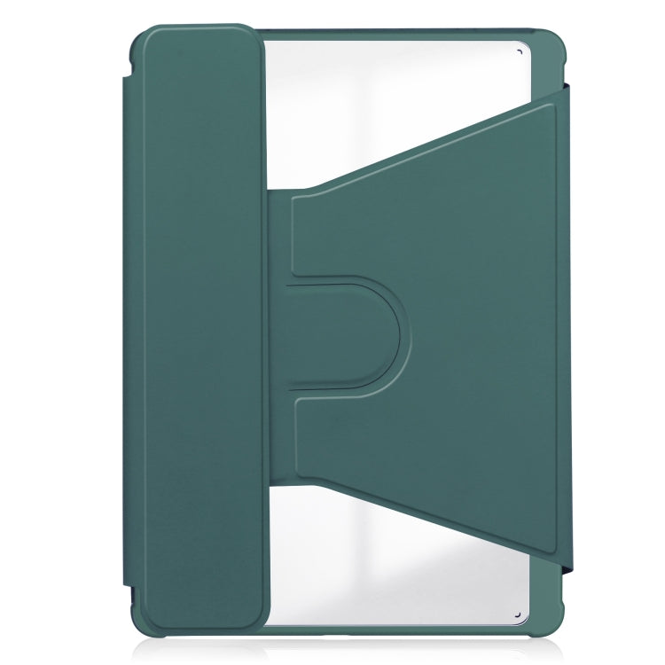 For iPad Air 13 2024 Transparent Rotation Smart Leather Tablet Case(Dark Green) - iPad Air 13 2024 Cases by PMC Jewellery | Online Shopping South Africa | PMC Jewellery | Buy Now Pay Later Mobicred