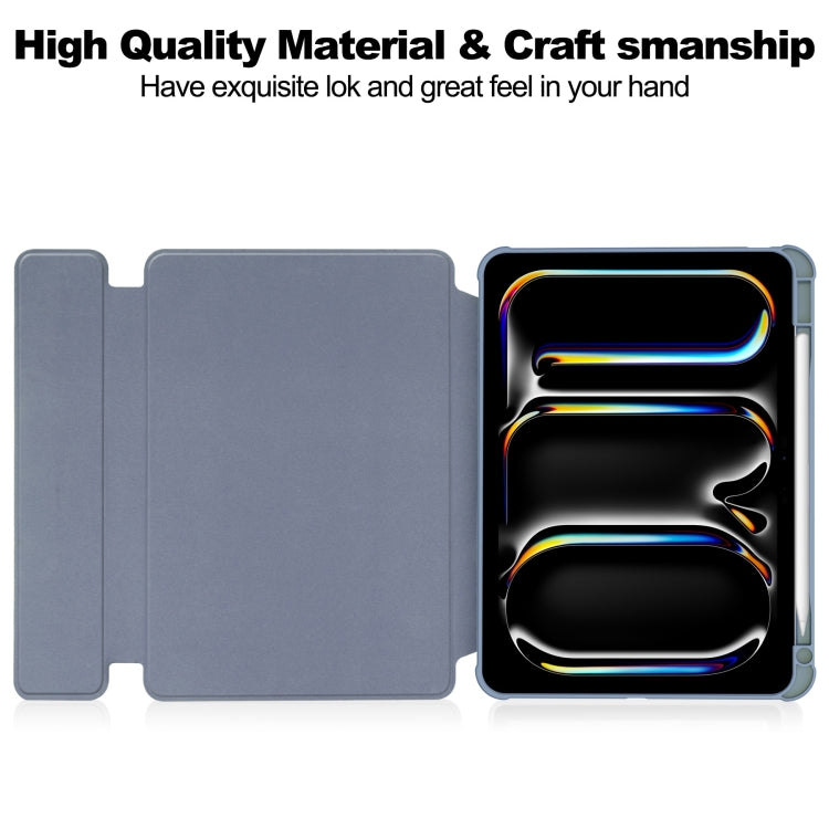 For iPad Pro 11 2024 Transparent Rotation Smart Leather Tablet Case(Lavender) - iPad Pro 11 2024 Cases by PMC TechLife | Online Shopping South Africa | PMC TechLife | Buy Now Pay Later Mobicred