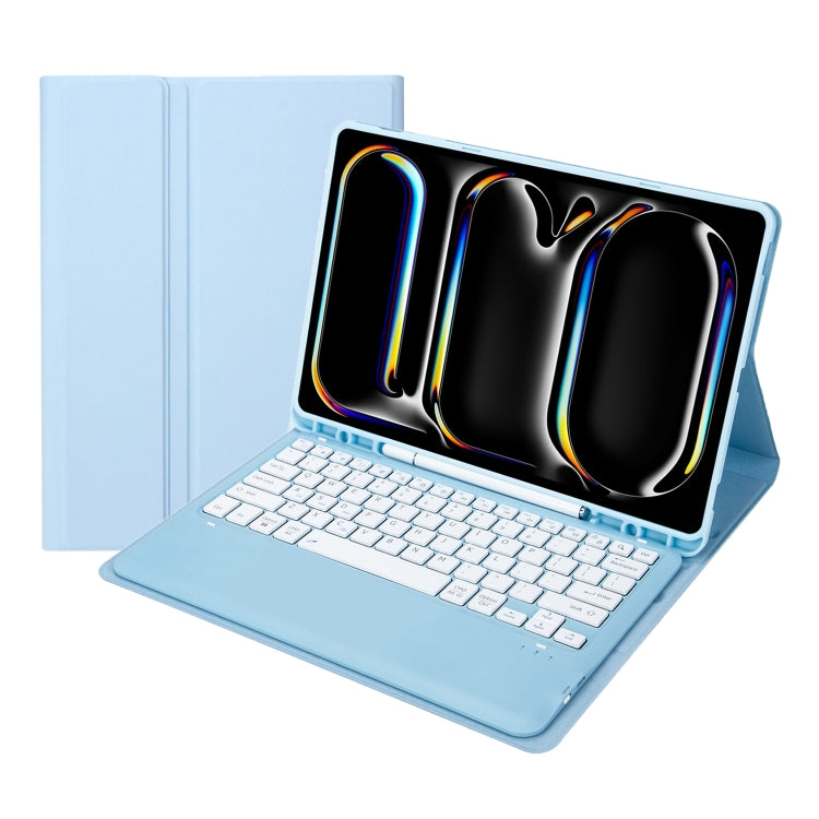 For iPad Pro 13 2024 A13B Detachable Ultra-Thin Bluetooth Keyboard Leather Tablet Case with Pen Slot(Light Blue) - For iPad Pro by PMC TechLife | Online Shopping South Africa | PMC TechLife | Buy Now Pay Later Mobicred