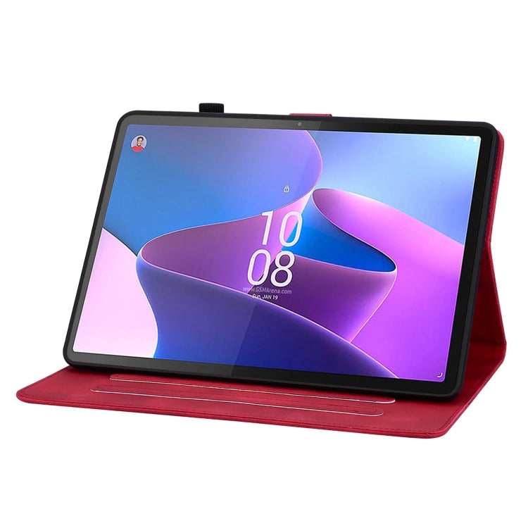 For Lenovo Tab P11 Pro Gen 2 11.2 Lily Embossed Leather Tablet Case(Red) - Lenovo by PMC TechLife | Online Shopping South Africa | PMC TechLife | Buy Now Pay Later Mobicred