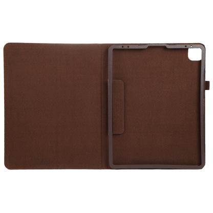 For iPad Air 11 2024 Litchi Texture Solid Color Leather Tablet Case(Brown) - iPad Air 11 2024 Cases by PMC Jewellery | Online Shopping South Africa | PMC Jewellery | Buy Now Pay Later Mobicred