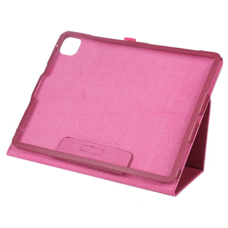 For iPad Pro 13 2024 Litchi Texture Solid Color Leather Tablet Case(Rose Red) - iPad Pro 13 2024 Cases by PMC TechLife | Online Shopping South Africa | PMC TechLife | Buy Now Pay Later Mobicred